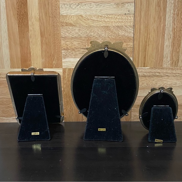 Vintage Dayton Hudson Corp Gold-tone Ornate Faux Pearl Bow Photo Picture Frame - Picture 4 of 16